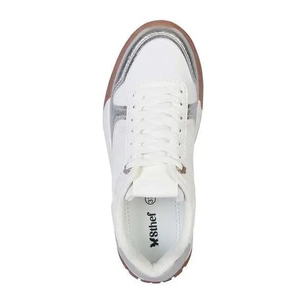 ZAPATILLA MUJER STHEF CASUAL WHITE/SILVER 7976 Sthef