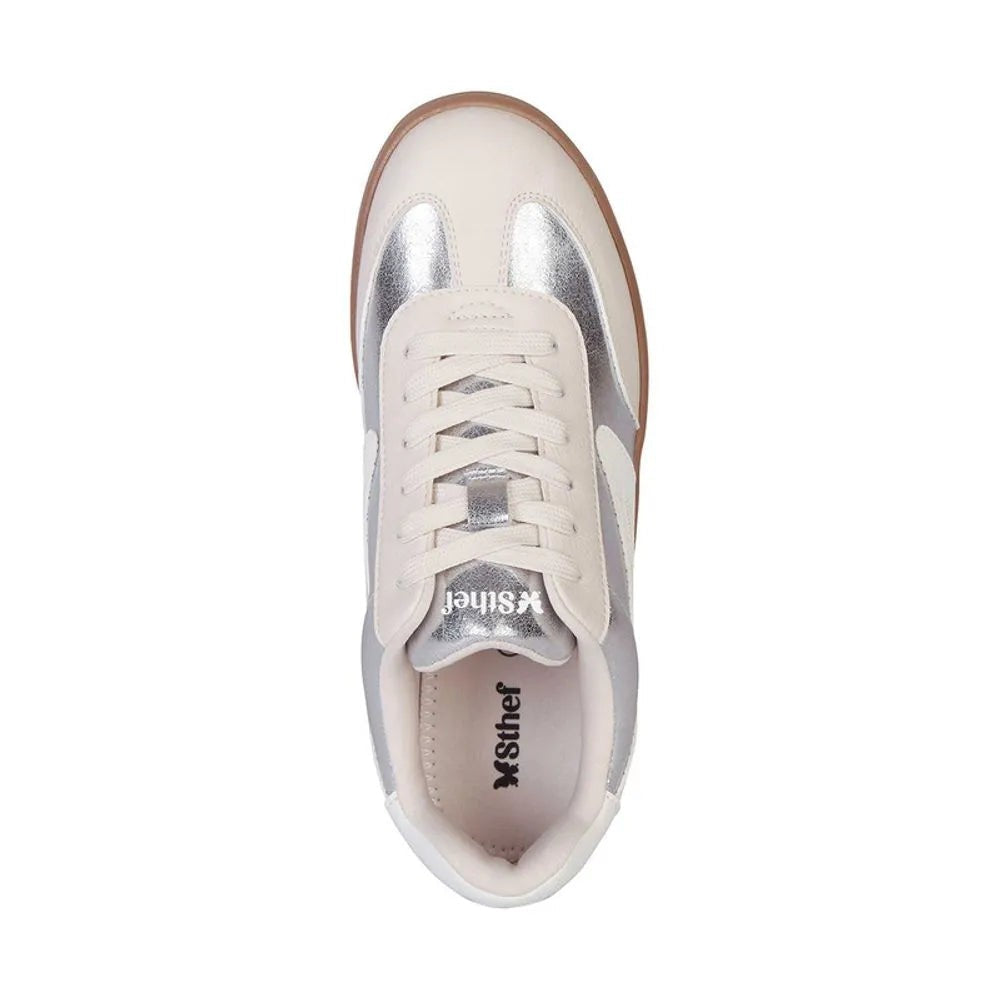 Zapatilla Casual Mujer 7980 Silver Sthef Sthef