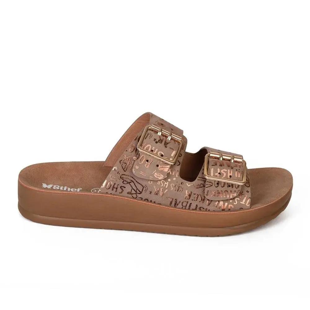 SANDALIA MUJER STHEF CASUAL DORADO 8015 Sthef