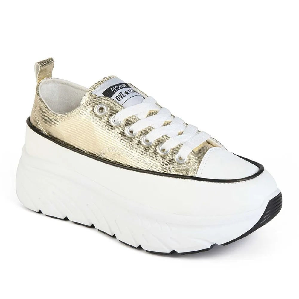 Zapatilla Casual Mujer 8033 Dorado Sthef Sthef