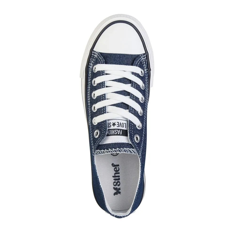 Zapatilla Casual Mujer 8080 Jeans Azul Sthef Sthef