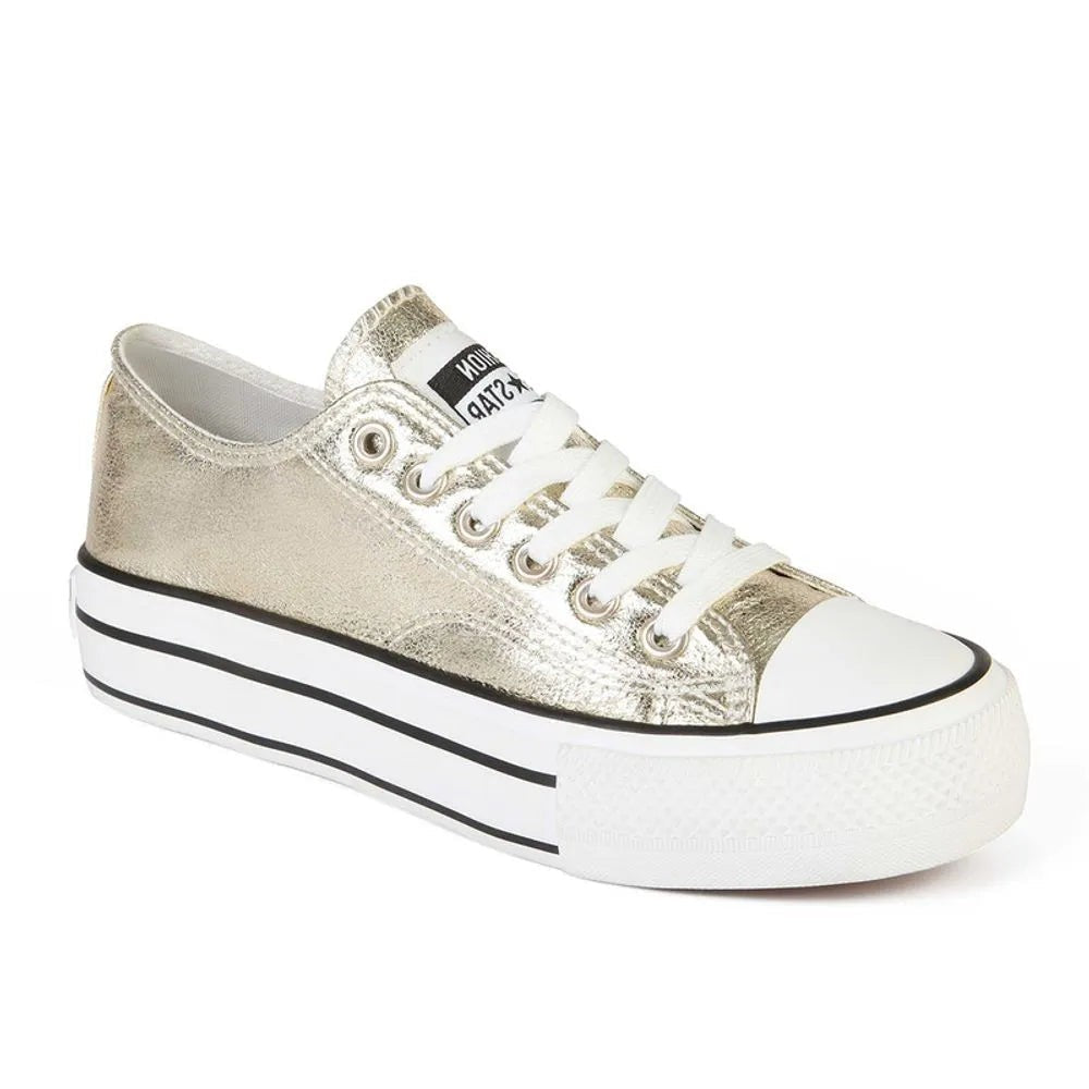 Zapatilla Casual Mujer 8081 Plata Sthef Sthef