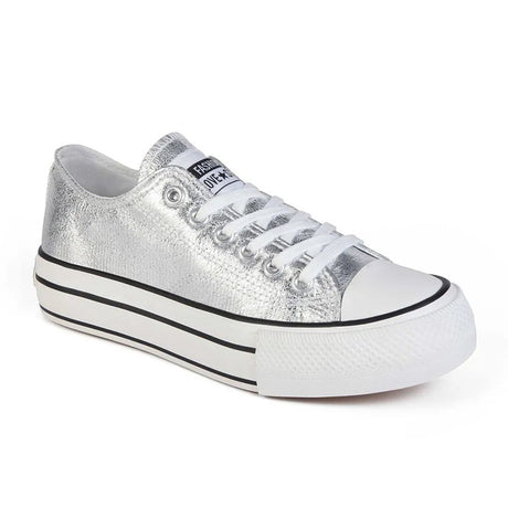 Zapatilla Casual Mujer 8081 Plata Sthef Sthef