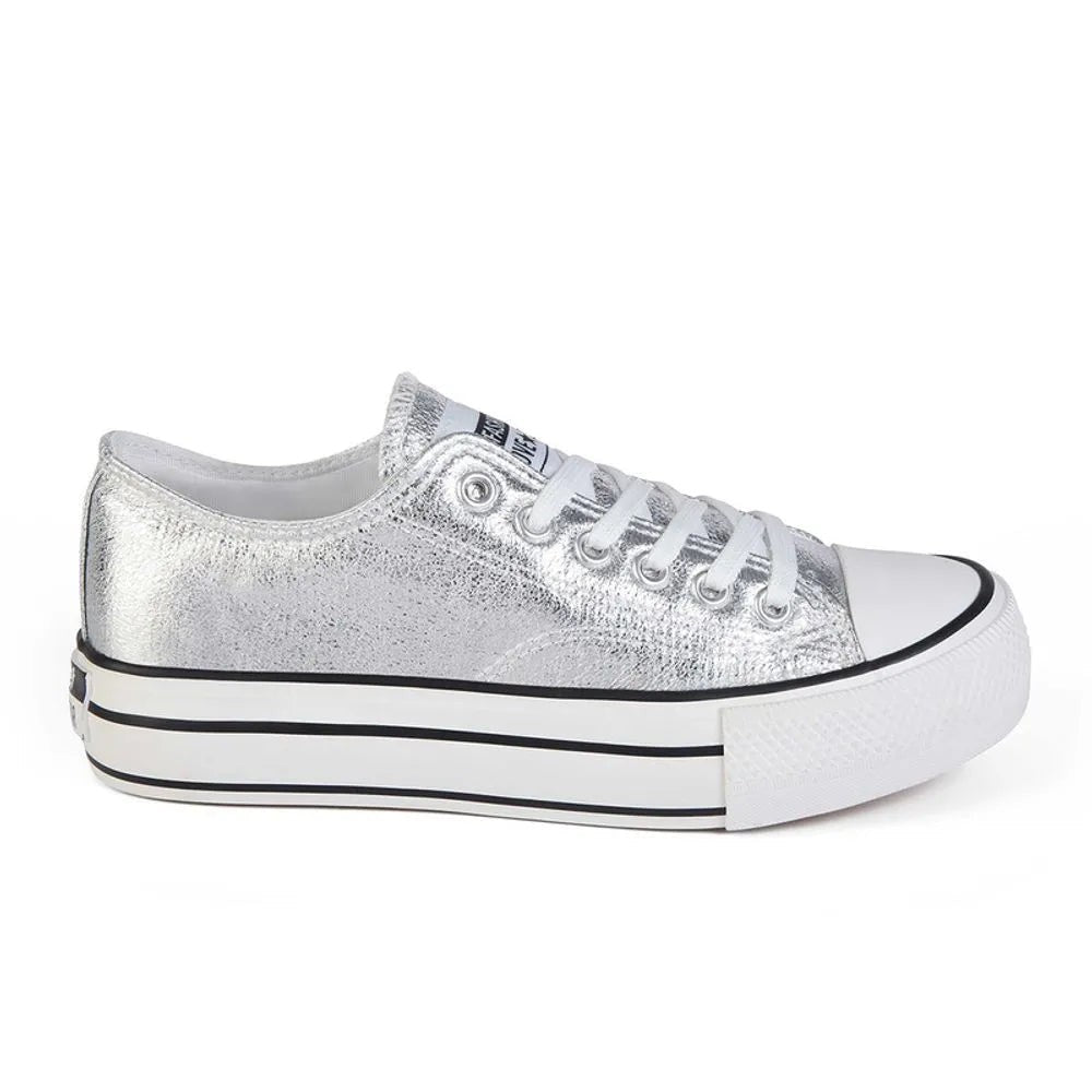 Zapatilla Casual Mujer 8081 Plata Sthef Sthef