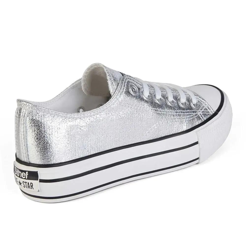 ZAPATILLA MUJER STHEF CASUAL PLATA 8081 Sthef