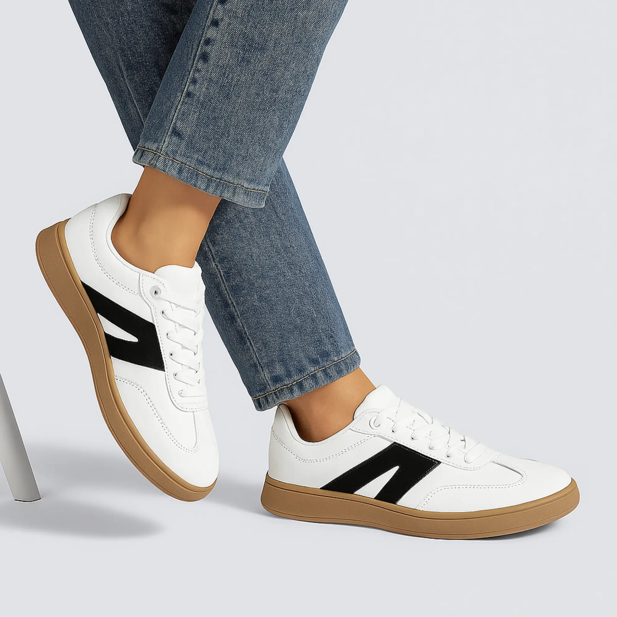 ZAPATILLA MUJER STHEF CASUAL WHITE/BLACK 7977 Sthef