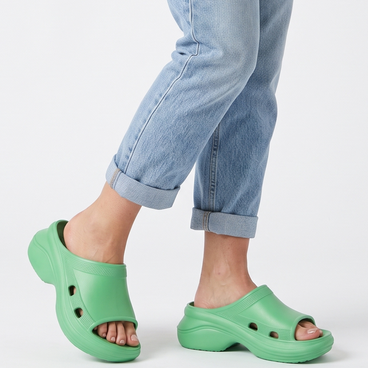 SANDALIA MUJER STHEF CASUAL VERDE 7885
