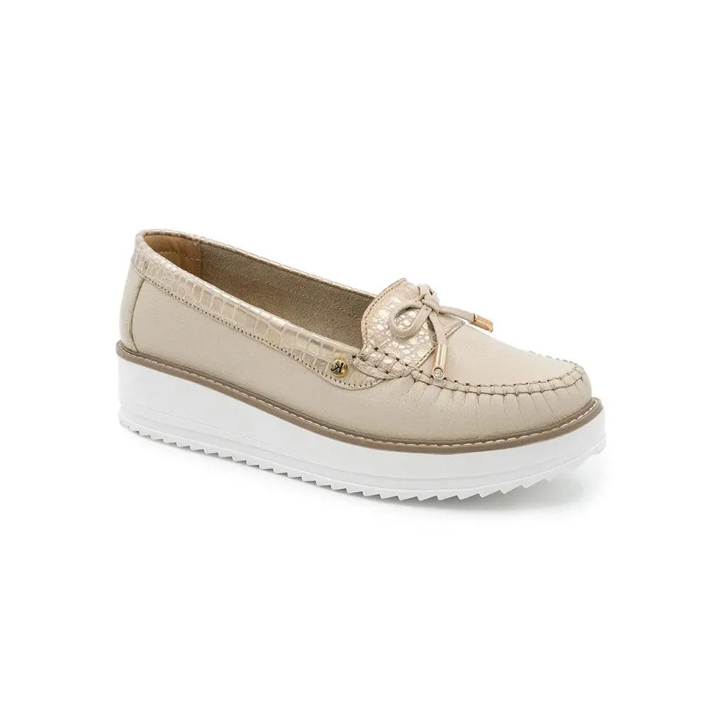 ZAPATO MUJER MIKAELA CASUAL VAINILLA/DORADO MS761 Mikaela