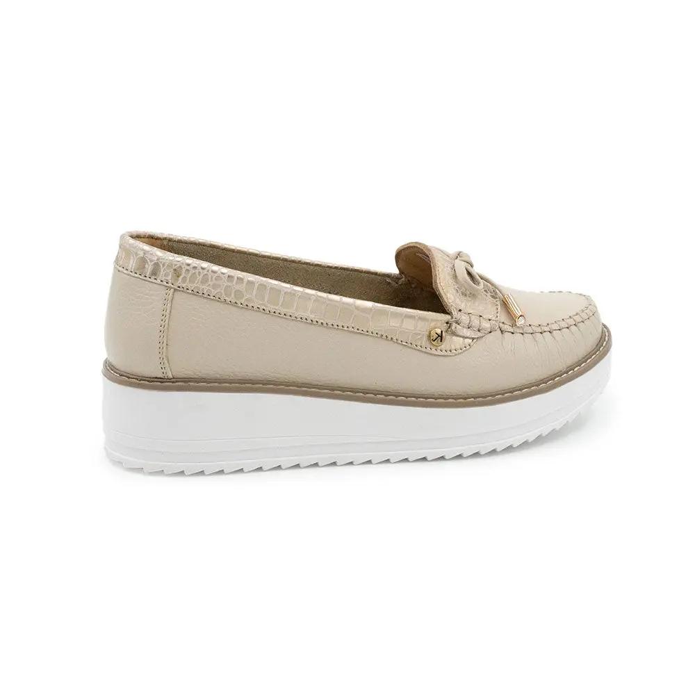 ZAPATO MUJER MIKAELA CASUAL VAINILLA/DORADO MS761 Mikaela