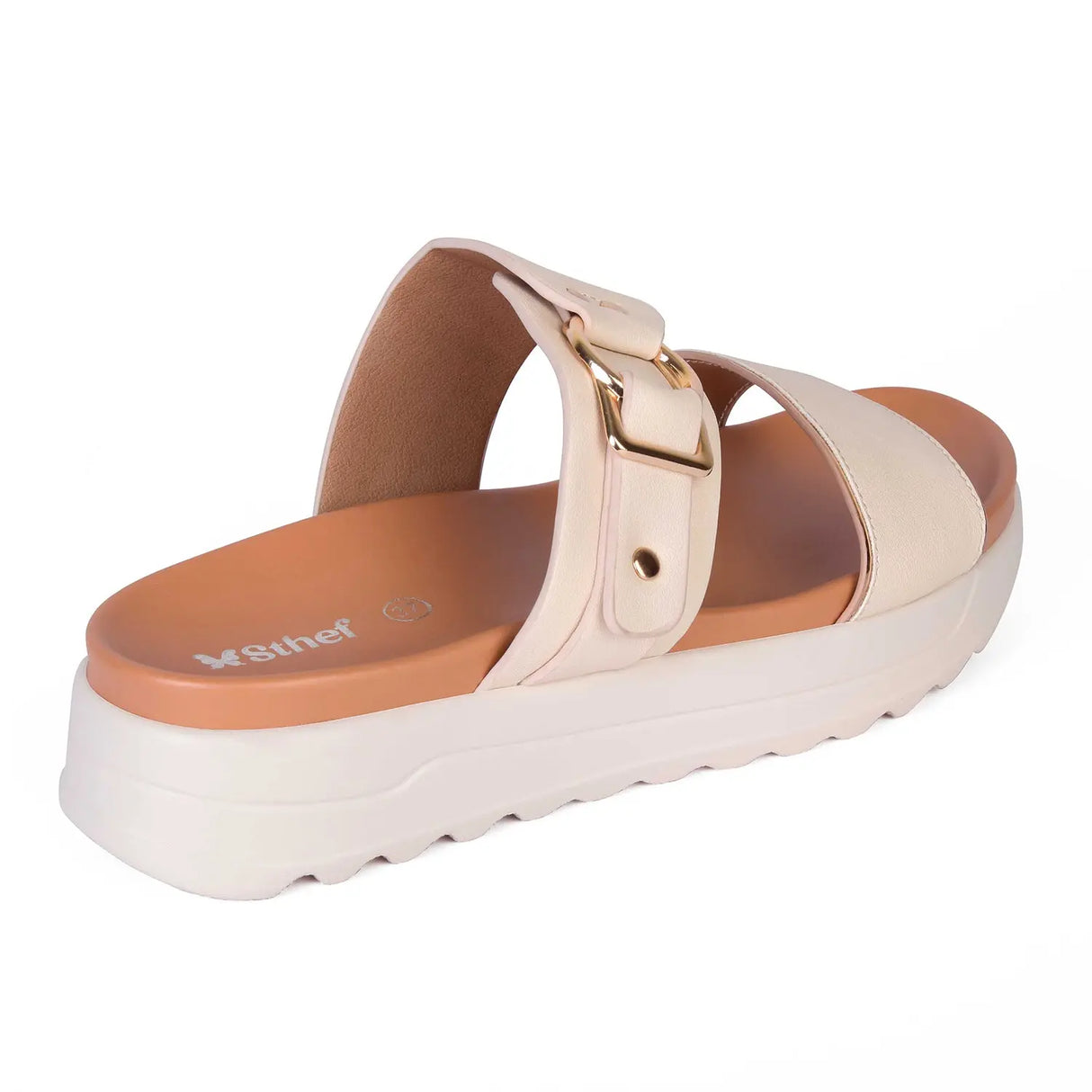 SANDALIA MUJER STHEF CASUAL BEIGE 7998