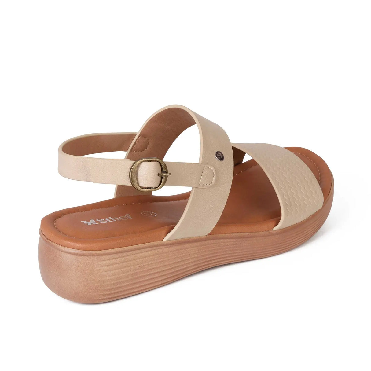 SANDALIA MUJER STHEF CASUAL BEIGE 8000