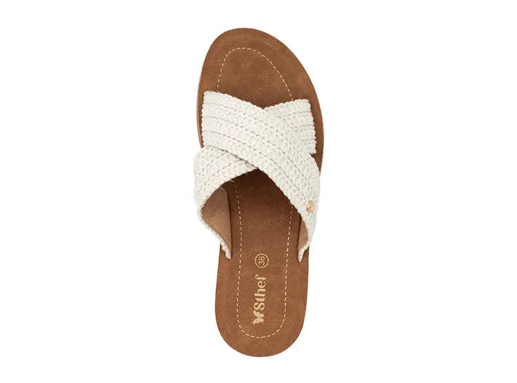SANDALIA MUJER STHEF CASUAL BEIGE 8040
