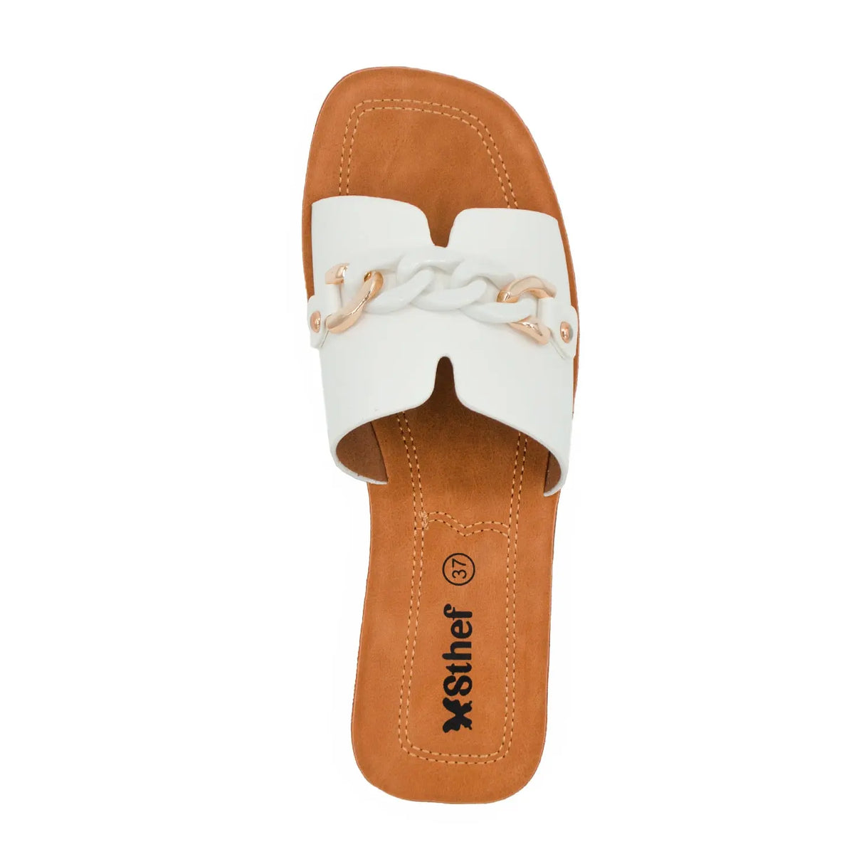 SANDALIA MUJER STHEF CASUAL BLANCO 7996