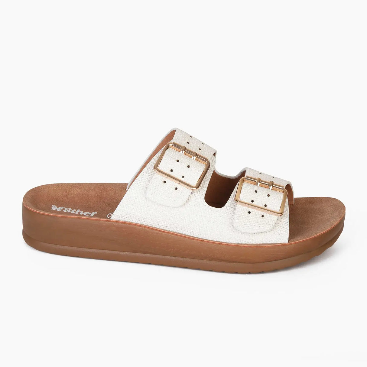 SANDALIA MUJER STHEF CASUAL BLANCO 8015