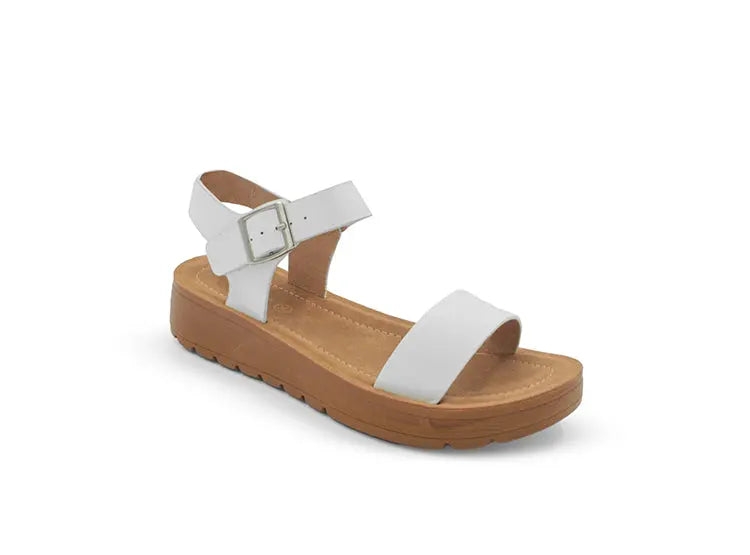 SANDALIA MUJER STHEF CASUAL BLANCO 8041