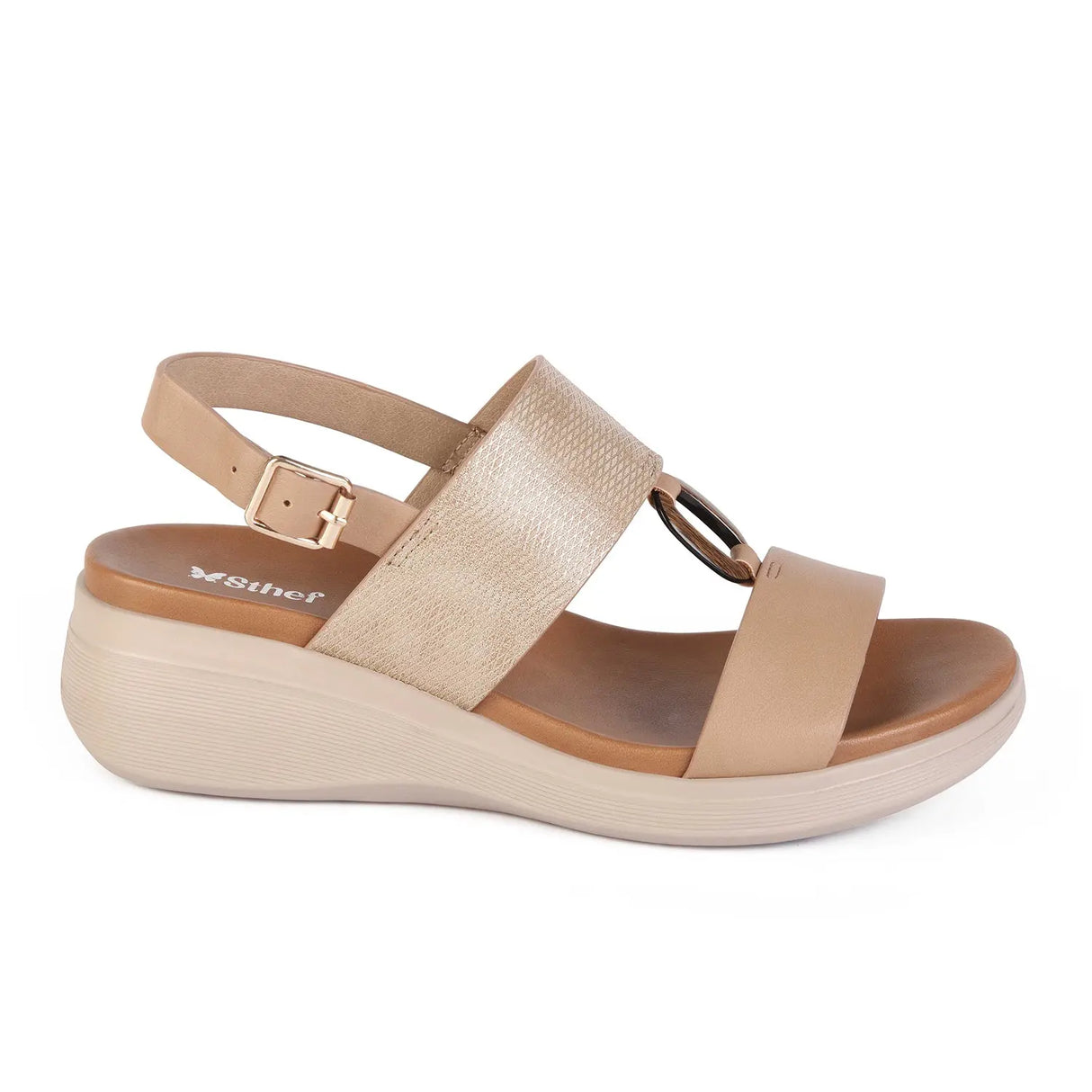 SANDALIA MUJER STHEF CASUAL CAMEL 8014