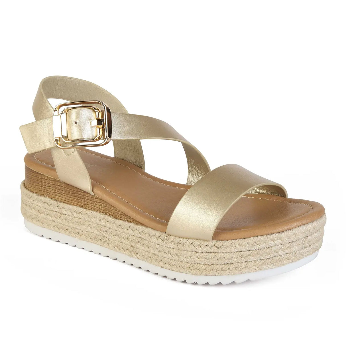 SANDALIA MUJER STHEF CASUAL DORADO 8043