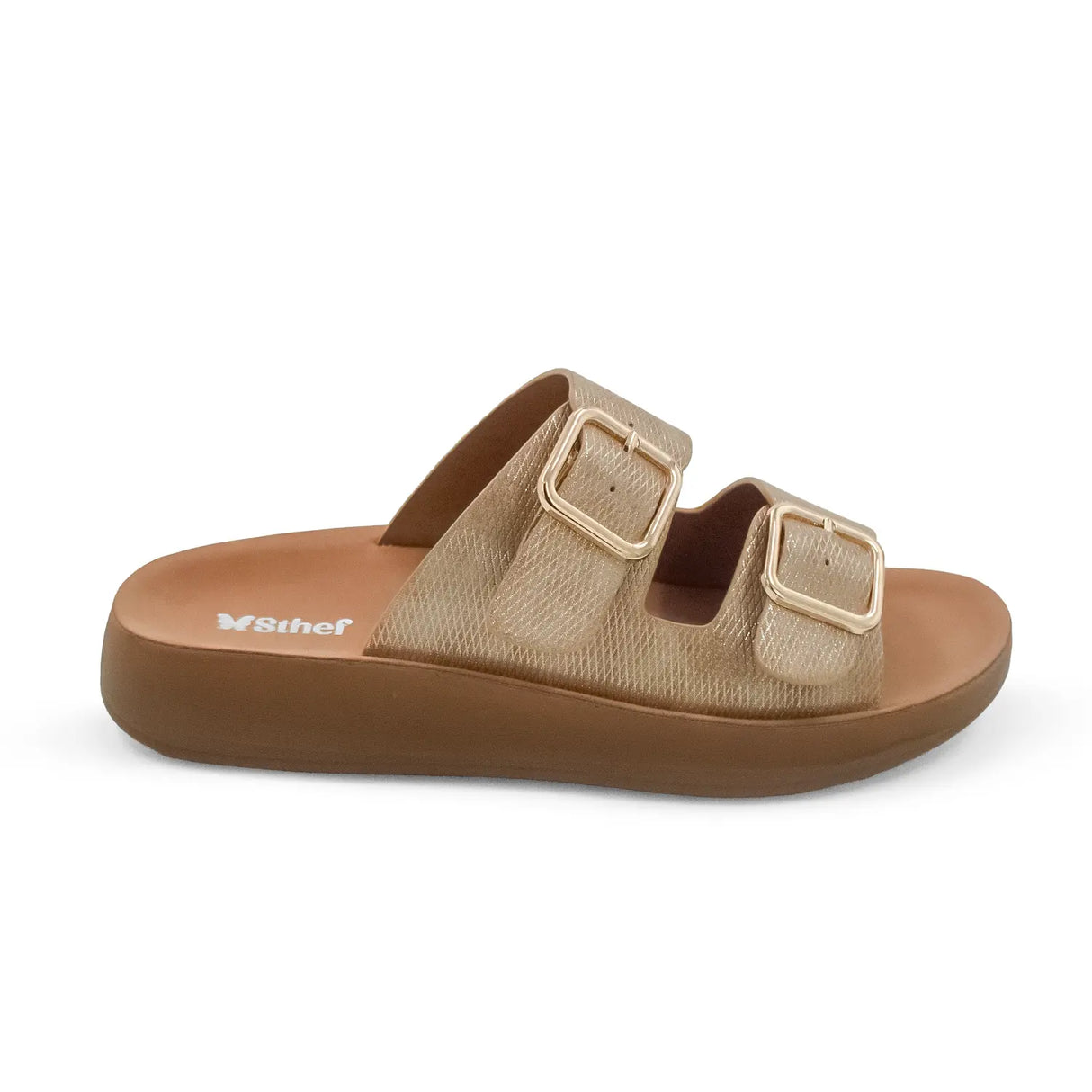 SANDALIA MUJER STHEF CASUAL MARRON 8016