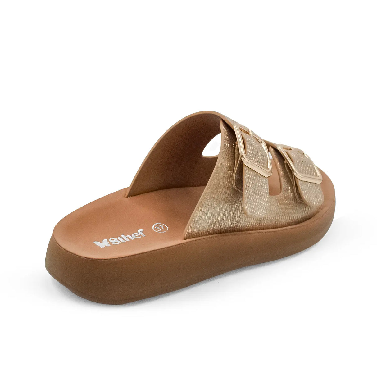 SANDALIA MUJER STHEF CASUAL MARRON 8016