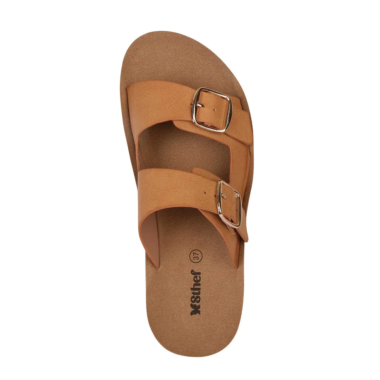 SANDALIA MUJER STHEF CASUAL MARRON 8018
