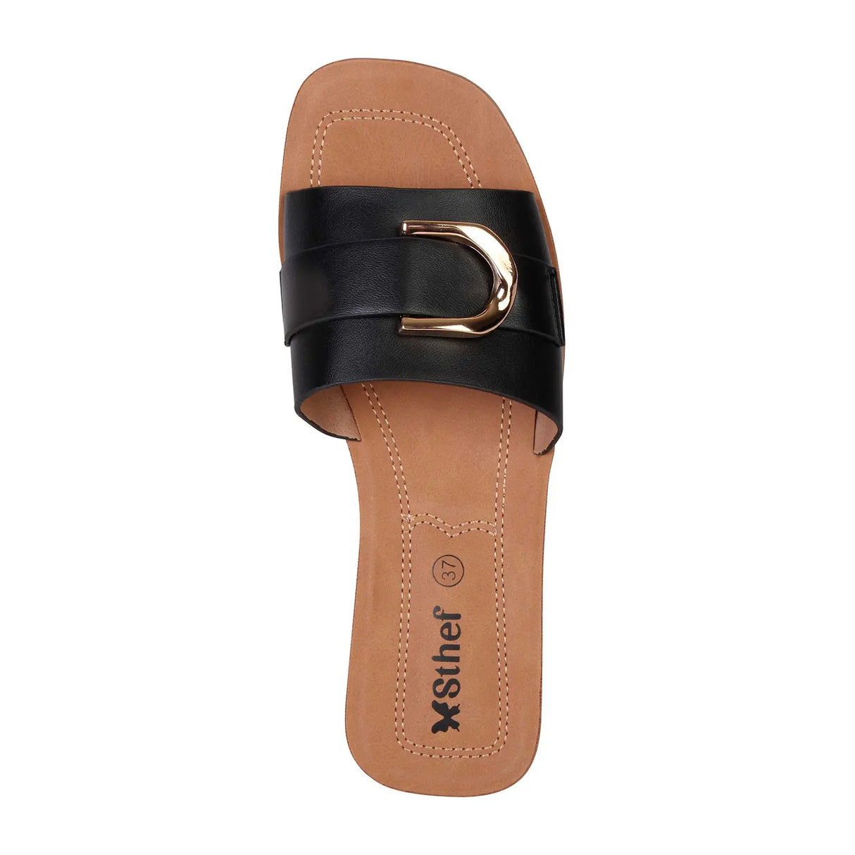 SANDALIA MUJER STHEF CASUAL NEGRO 7997