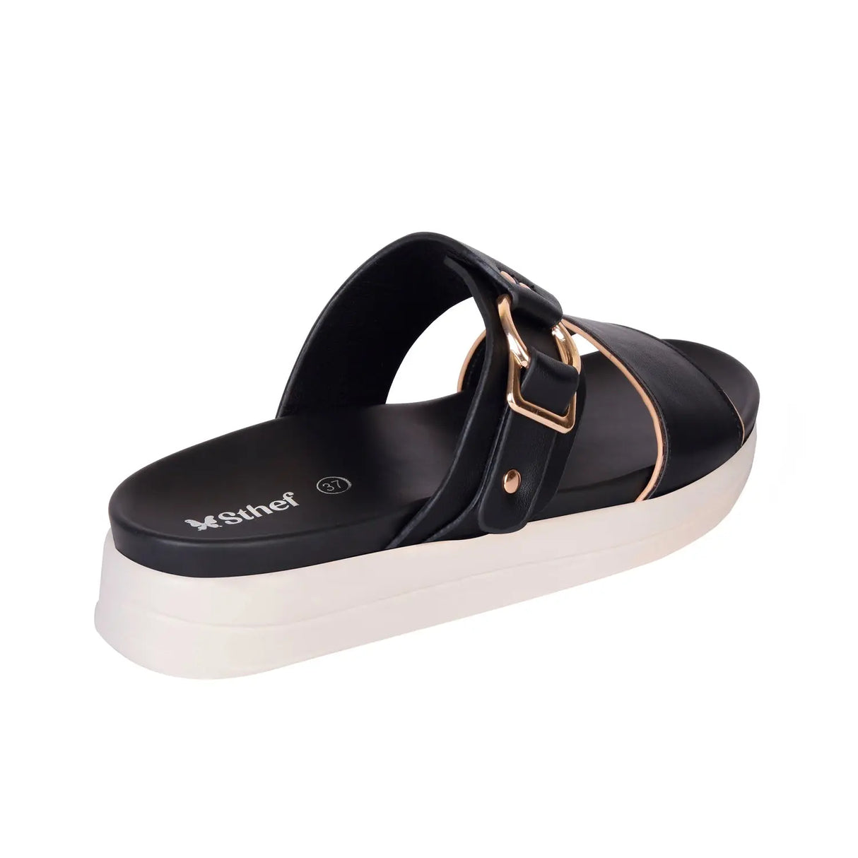 SANDALIA MUJER STHEF CASUAL NEGRO 7998