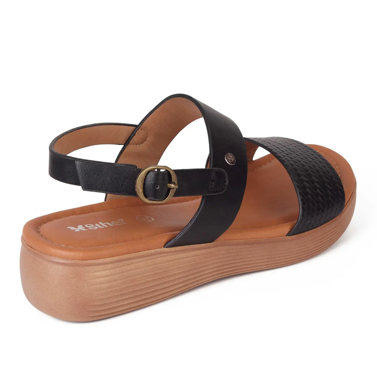 SANDALIA MUJER STHEF CASUAL NEGRO 8000