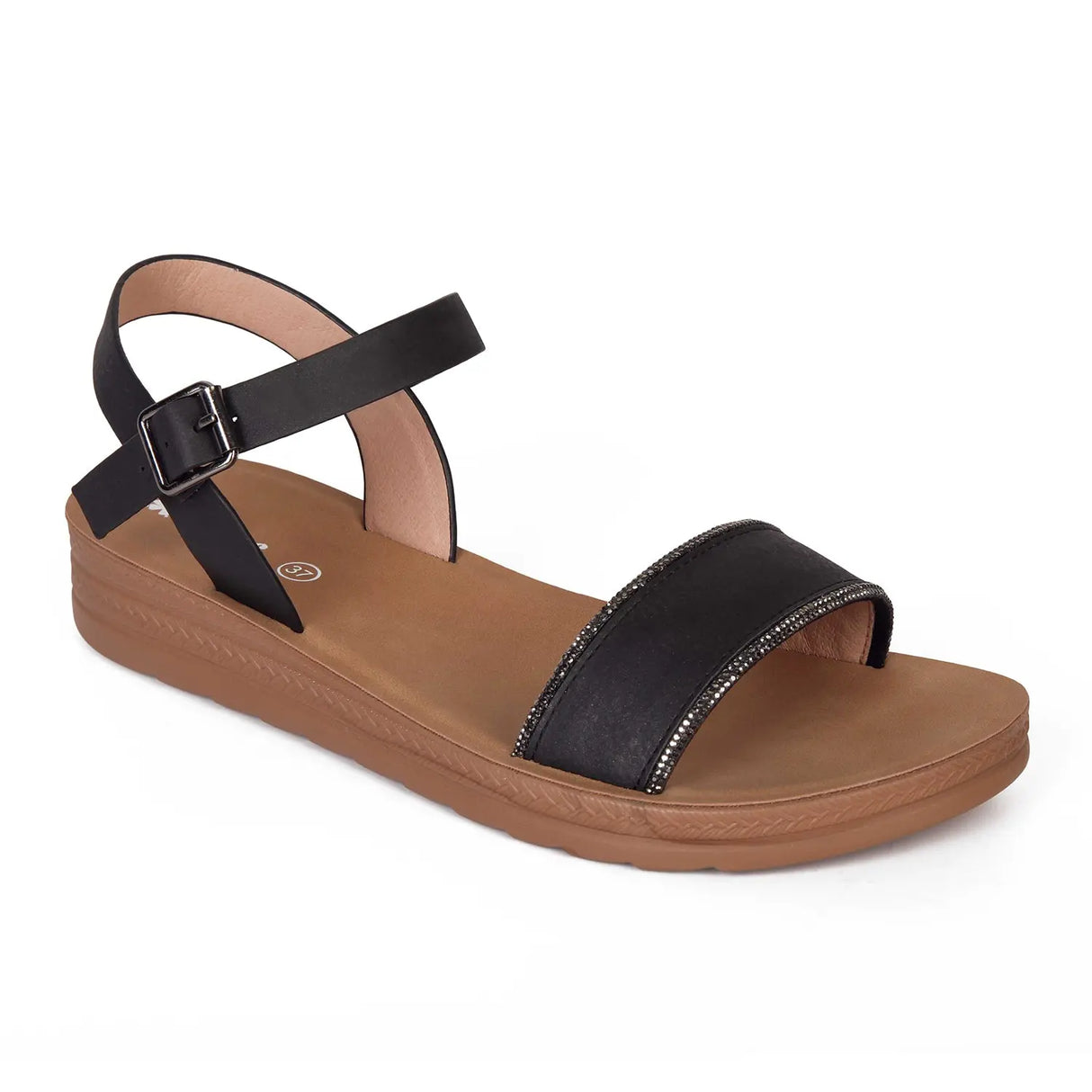 SANDALIA MUJER STHEF CASUAL NEGRO 8017