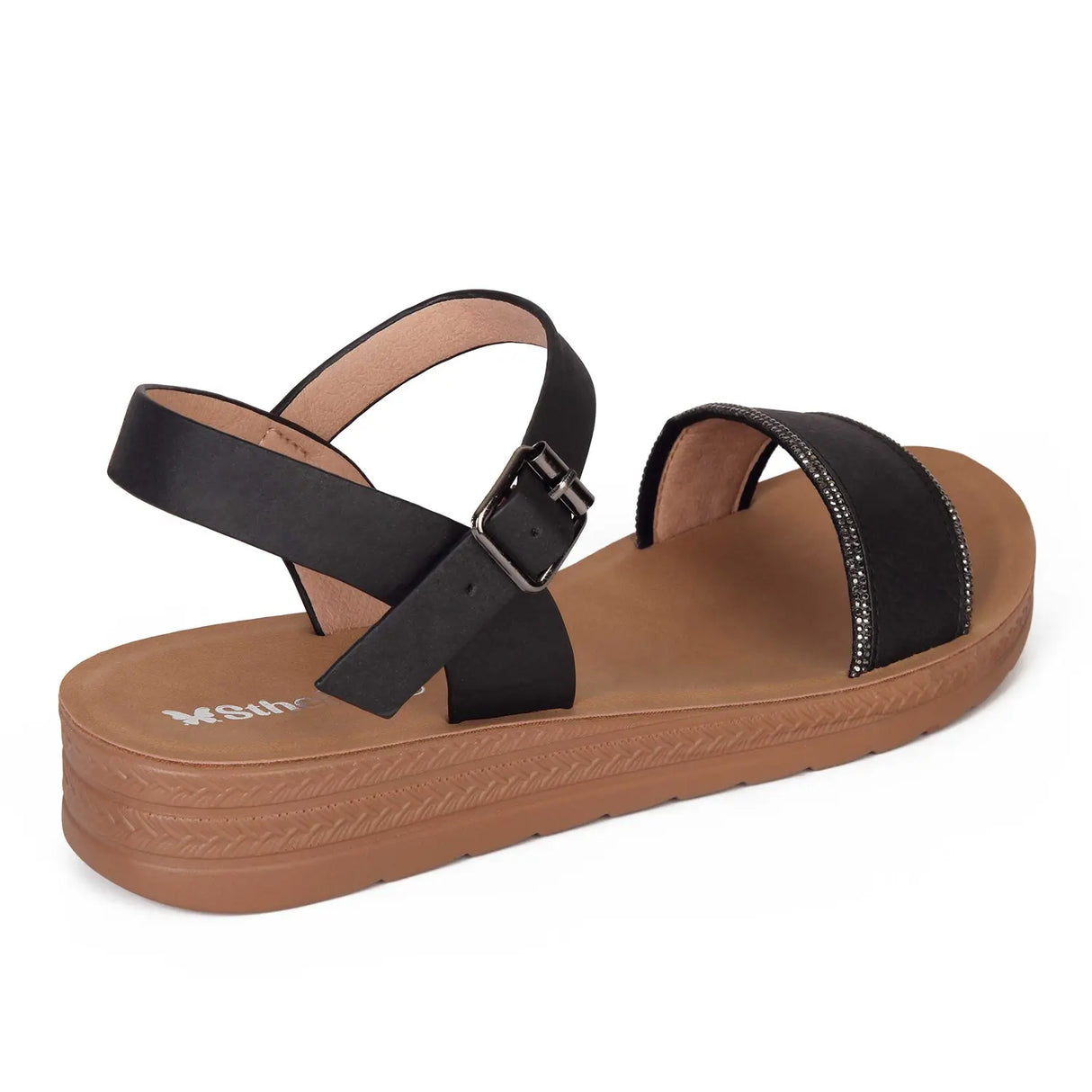 SANDALIA MUJER STHEF CASUAL NEGRO 8017