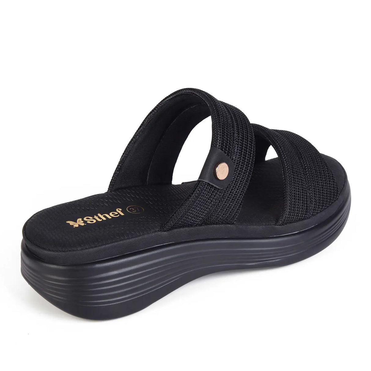 SANDALIA MUJER STHEF CASUAL NEGRO 8027