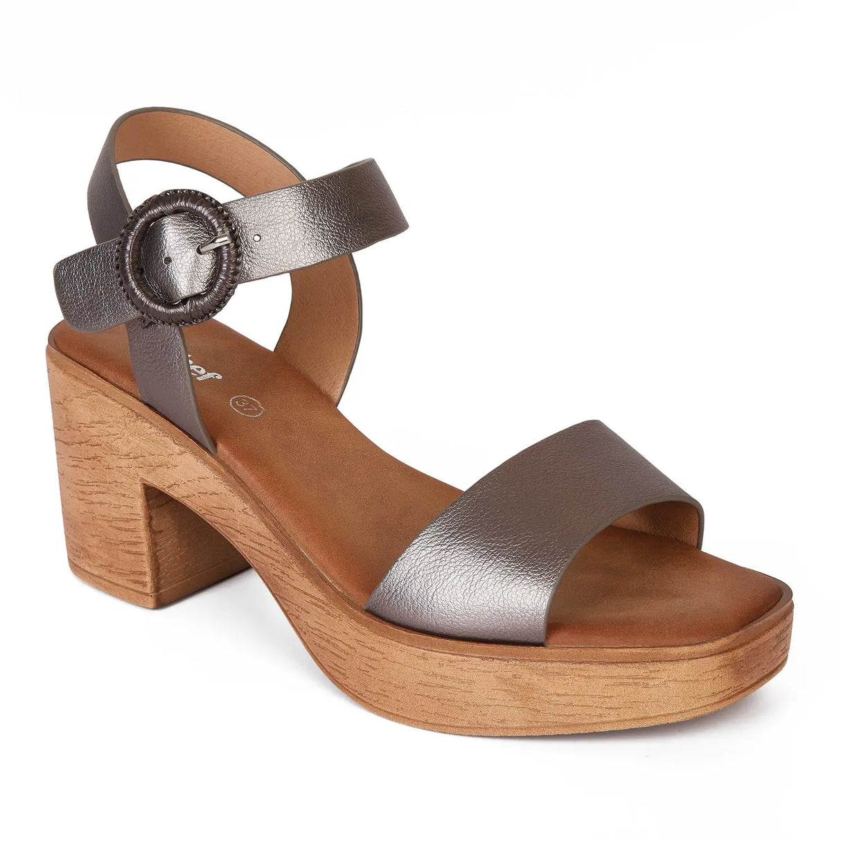 SANDALIA MUJER STHEF CASUAL PEWTER 8011
