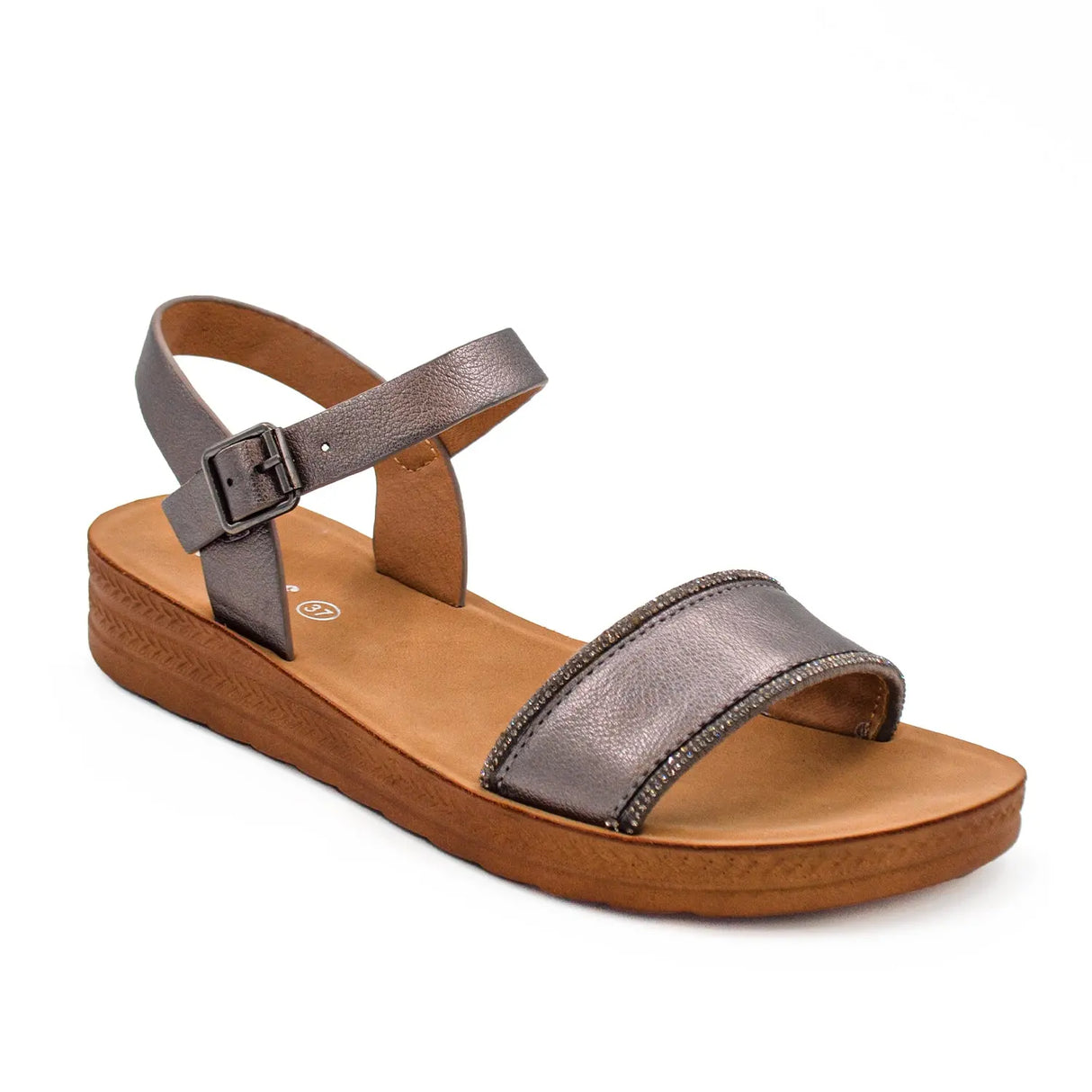 SANDALIA MUJER STHEF CASUAL PEWTER 8017