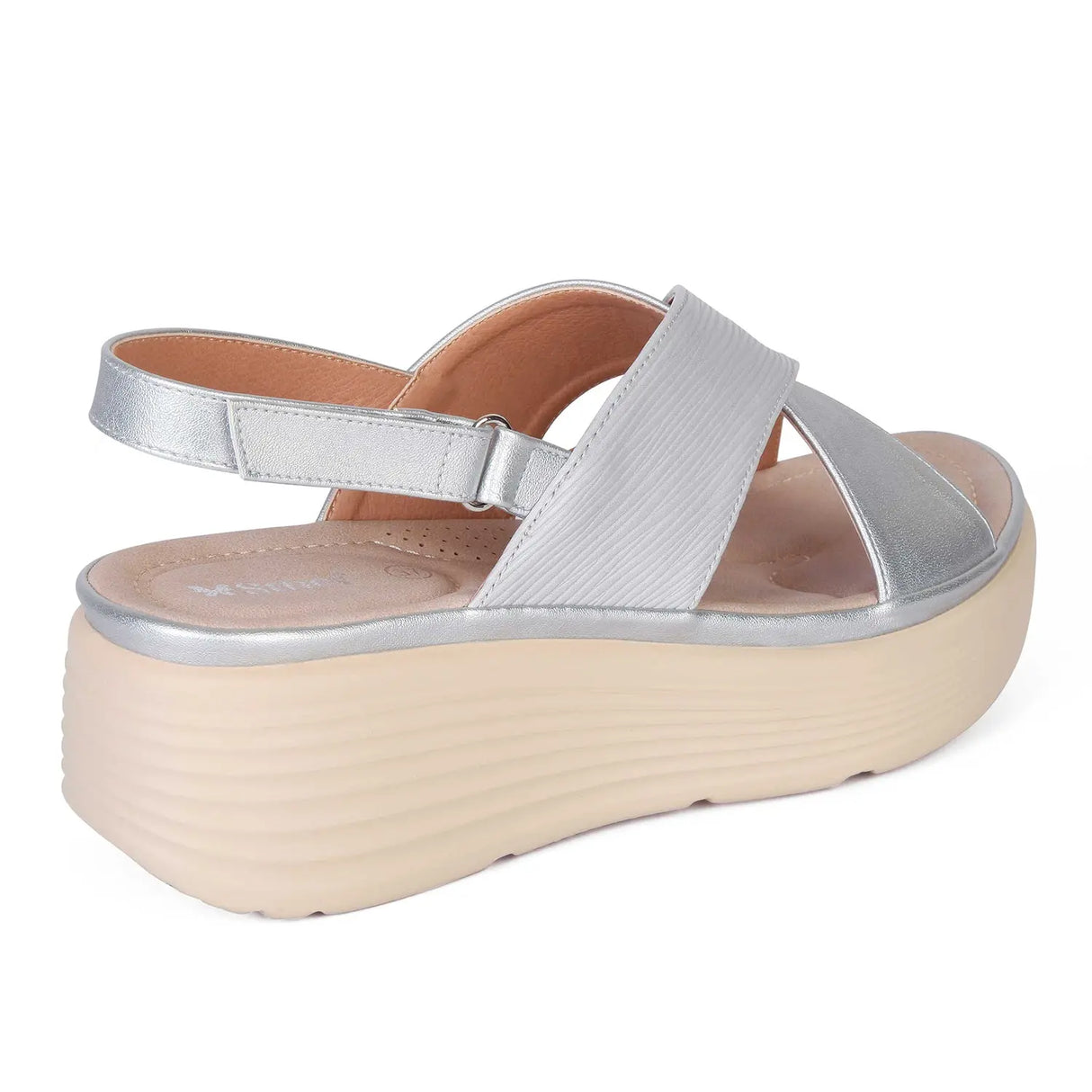 SANDALIA MUJER STHEF CASUAL PLATA 8001