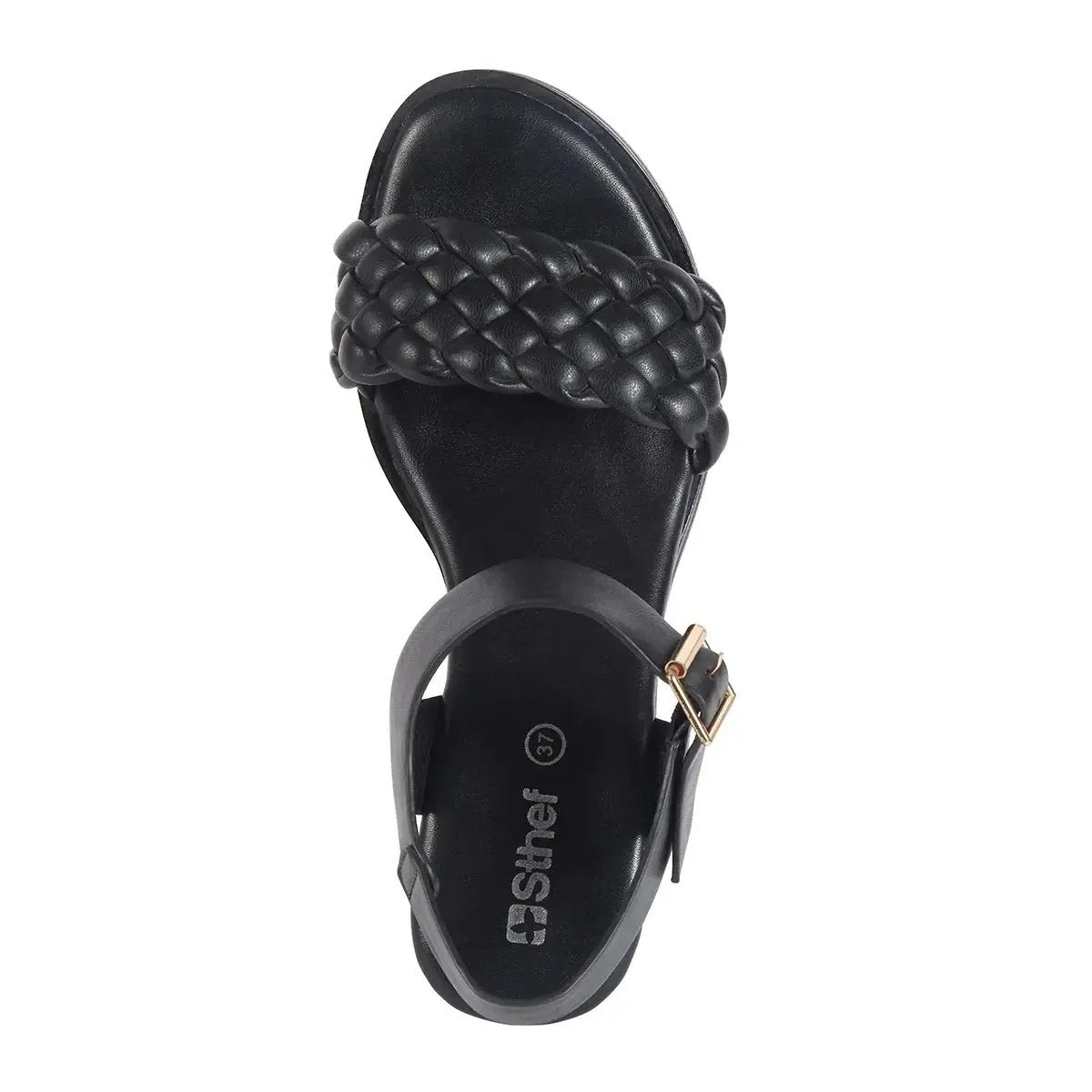 SANDALIA MUJER STHEF CASUAL NEGRO 7536 SNTC Sthef