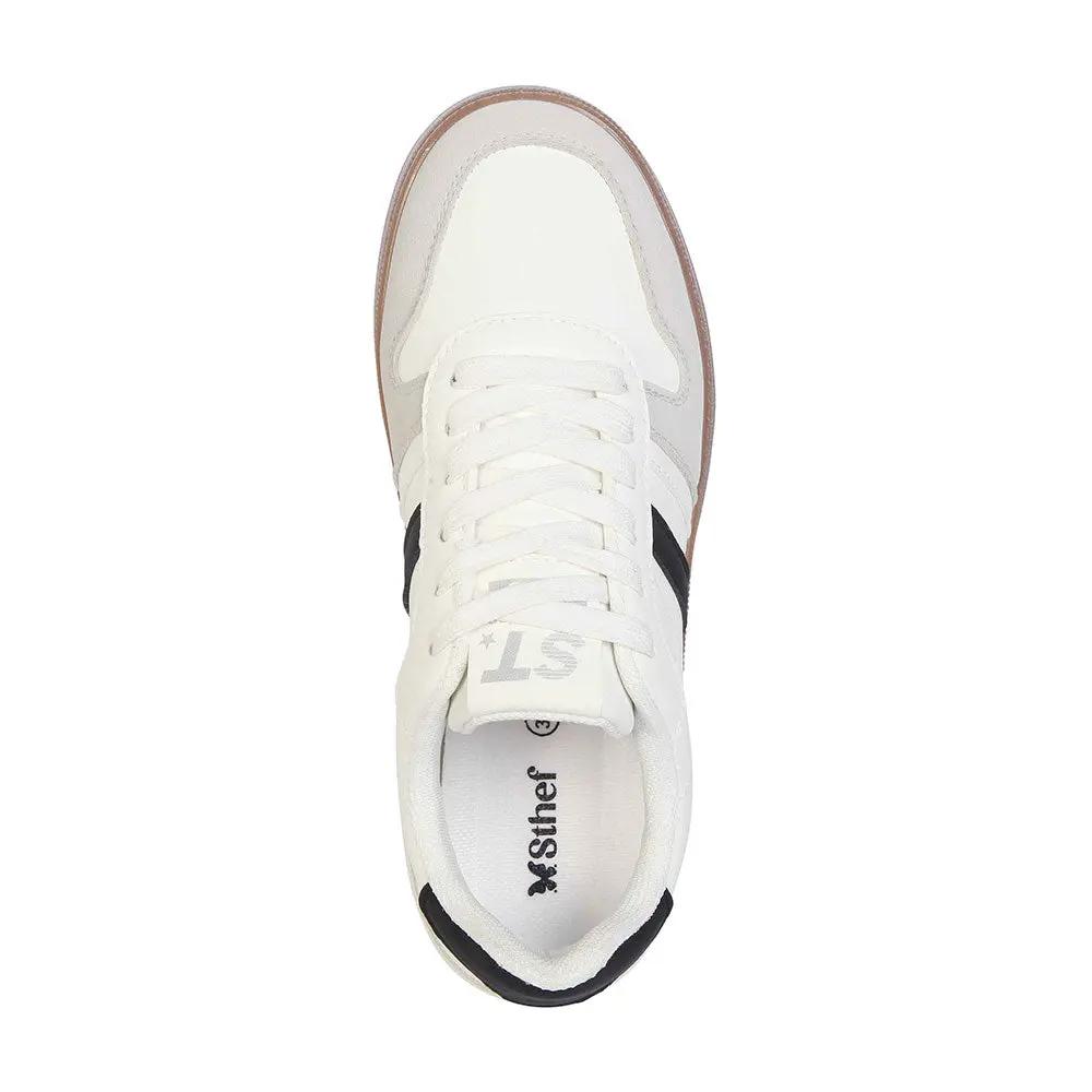 ZAPATILLA MUJER STHEF CASUAL BLANCO/NEGRO 8127 Sthef