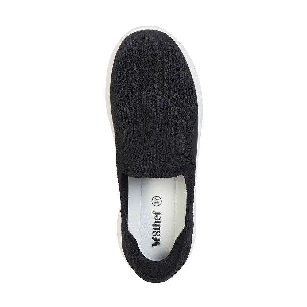 ZAPATILLA MUJER STHEF CASUAL NEGRO CON BLANCO 8128 Sthef