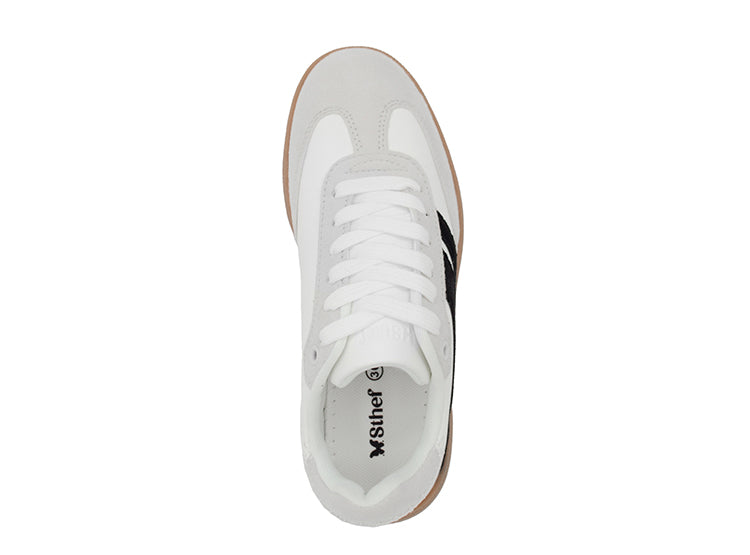 ZAPATILLA MUJER STHEF CASUAL WHITE/BLACK 7977