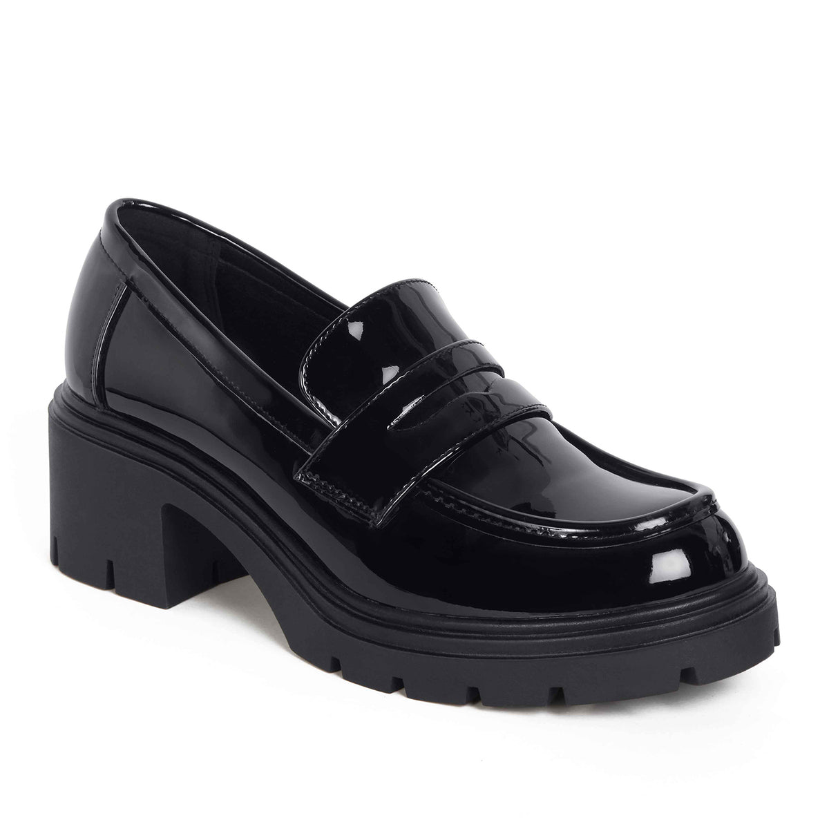 MOCASIN MUJER STHEF NEGRO CHAROL 8120