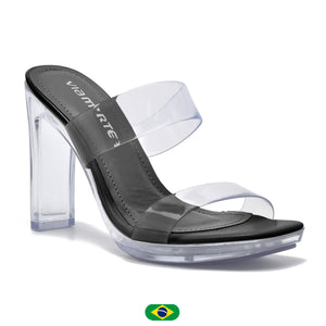 Sandalias para Mujer 22-15902 TRANSPARENTE/PRETO