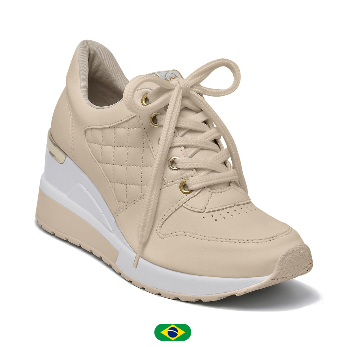 Zapatillas para Mujer 22-9203-07  BAUNILHA/DOURADO