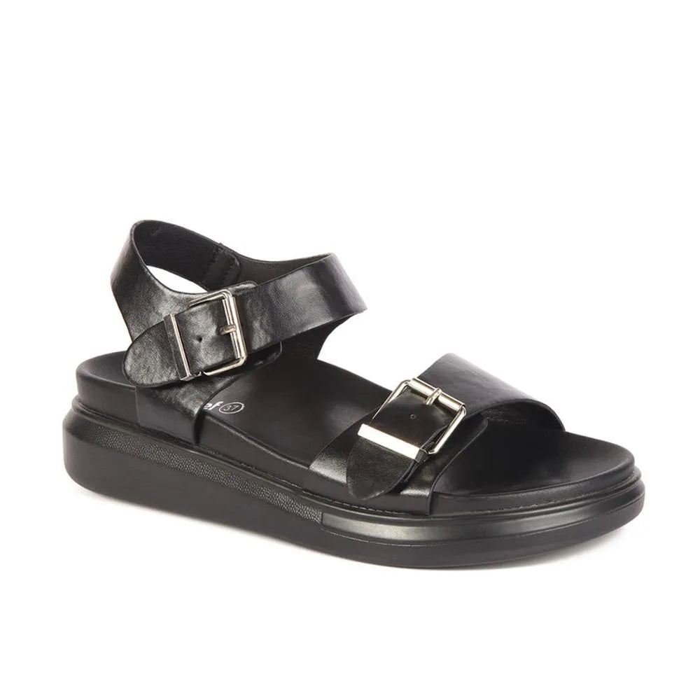 Sandalia con correa Mujer 7742 NEGRO-STHEF