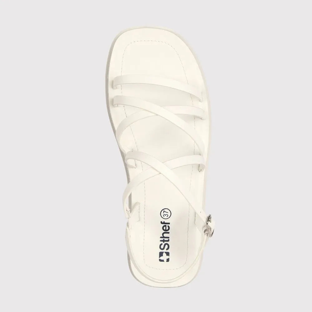 Sandalia con correa Mujer 7749 BLANCO-STHEF