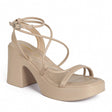 Sandalia con Plataforma Mujer 7797 BEIGE-STHEF Sthef