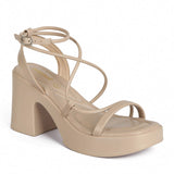 Sandalia con Plataforma Mujer 7797 BEIGE-STHEF