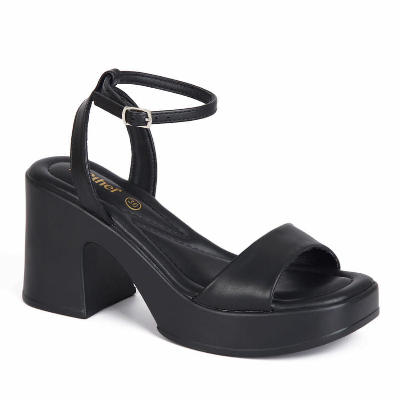 Sandalia con Plataforma Mujer 7798 NEGRO-STHEF