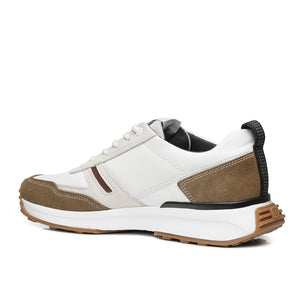 ZAPATILLA HOMBRE PEGADA CUERO BRANCO/TABACO/GIZ/CONHAQUE 110751-02
