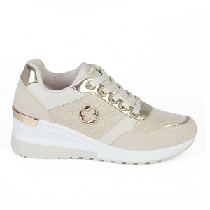 Zapatilla con taco Mujer 7910 BEIGE