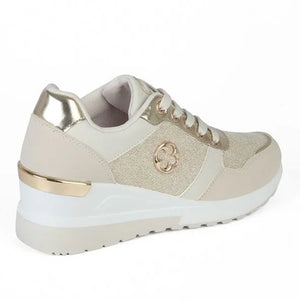 Zapatilla con taco Mujer 7910 BEIGE