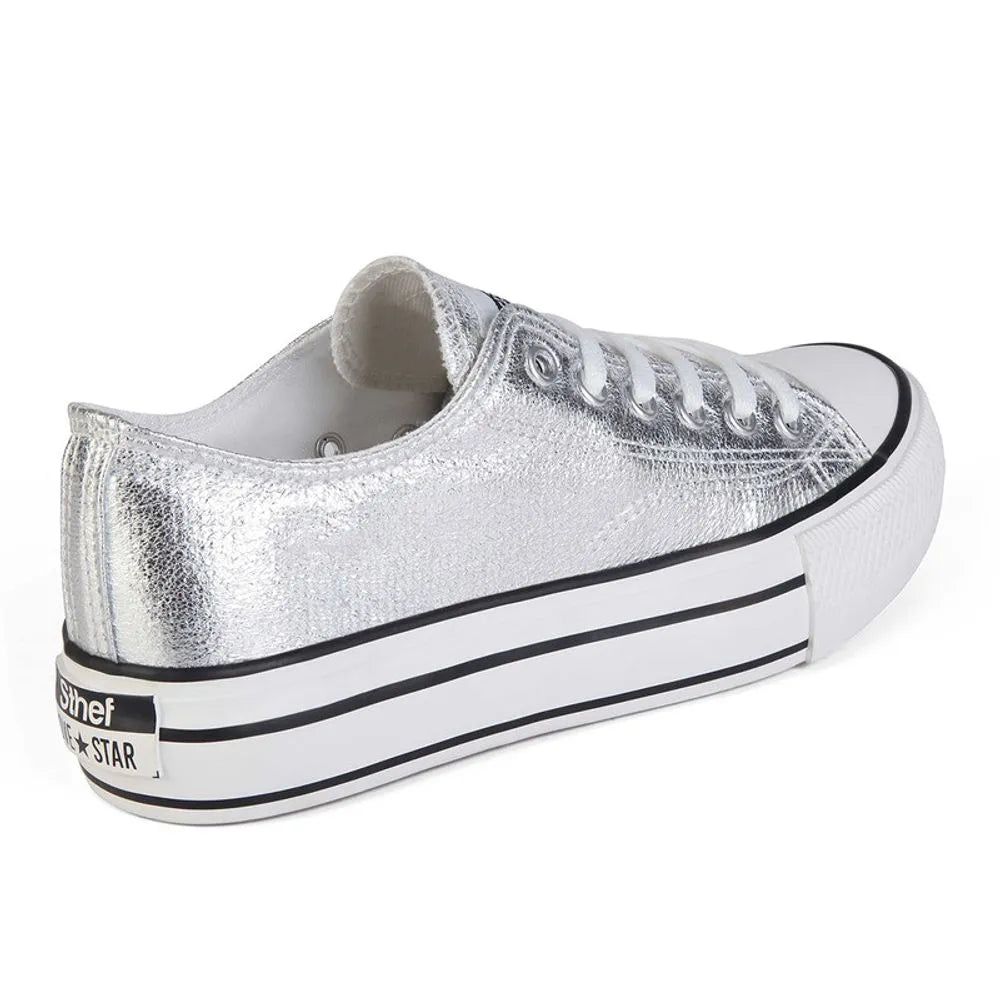 Zapatilla Casual Mujer 8081 Plata Sthef