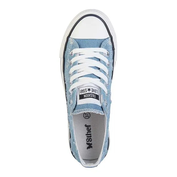 Zapatilla Casual Mujer 8082 Jeans Celeste Sthef